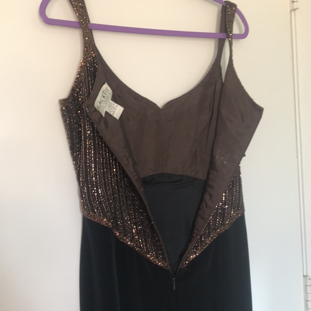 Black Tie Oleg Cassini beaded vintage gown size 10? - Picture 12 of 14